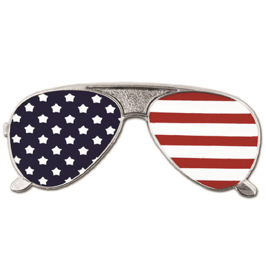 American Flag Sunglasses Pin | PinMart