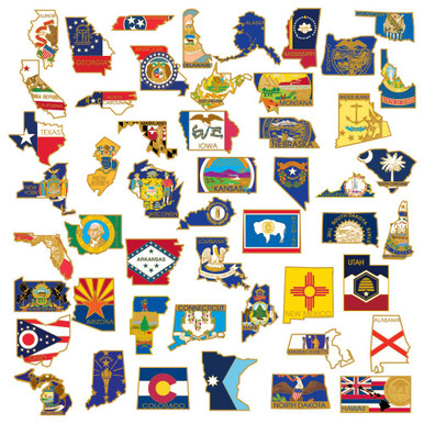 50 State SHAPE Pin Collection