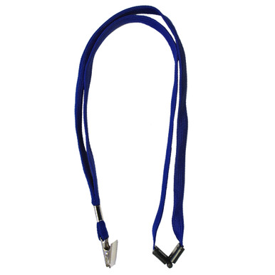 Pinmart Neck Ribbon Lanyards for ID Badges - Red/White/Blue, 25 pack
