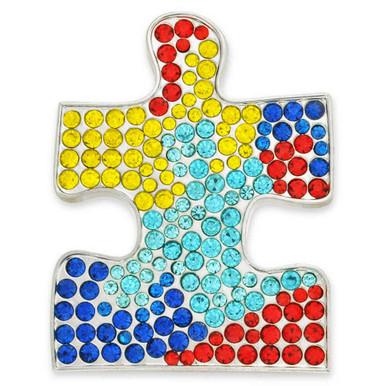 Bulk Blue Autism Awareness Puzzle Piece Pins, Light It Up Autism Lapel Pins  – Fundraising For A Cause