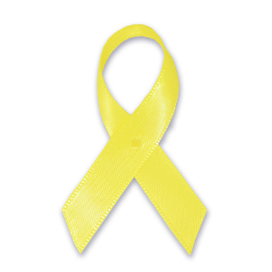 Yellow Ribbon Awareness Jewelry Lapel Pin - Yellow Gold Metal Lapel Pin -  Yellow Awareness Brass Lapel Pin - Childhood Cancer Awareness Pin - Support  Our Troops Ribbon