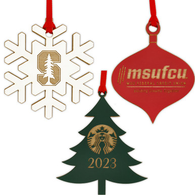 2023 Laser Cut Personalized Merry Christmas Dog Wooden Ornament