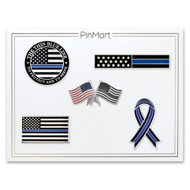 Thin Blue Line 5-Pin Set