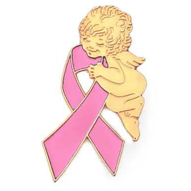 PinMart Pinmart's Think Pink Word Bubble Breast Cancer Awareness Enamel Lapel Pin