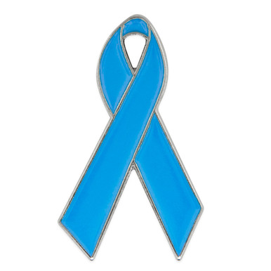 Awareness Ribbon- Blue Engravable Pin | Blue | Cancer Awareness Pins by PinMart