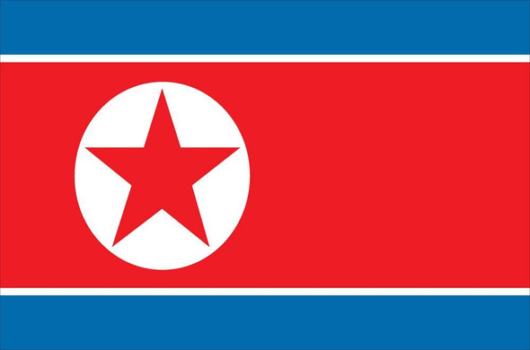 North Korea World Flags - Nylon & Polyester - 2' x 3' to 5' x 8'
