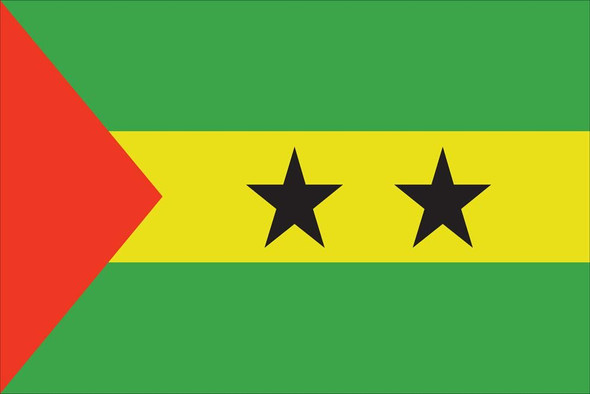 Saotome And Principe World Flags - Nylon  - 2' x 3' to 5' x 8'