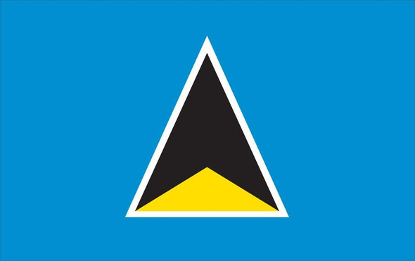 St Lucia World Flags - Nylon  - 2' x 3' to 5' x 8'