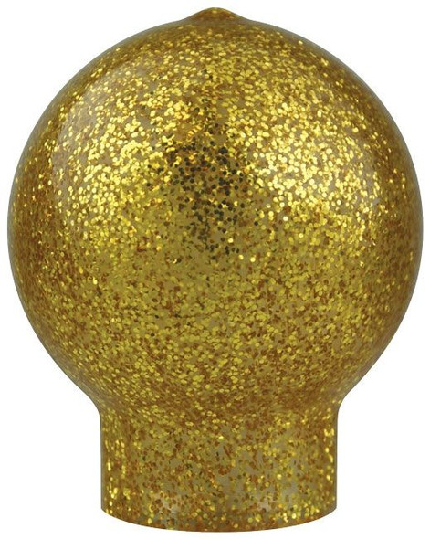 Vinyl Slip Fit Ball Flag Ornament for 1 3/8" Pole - 3 1/4" - Gold