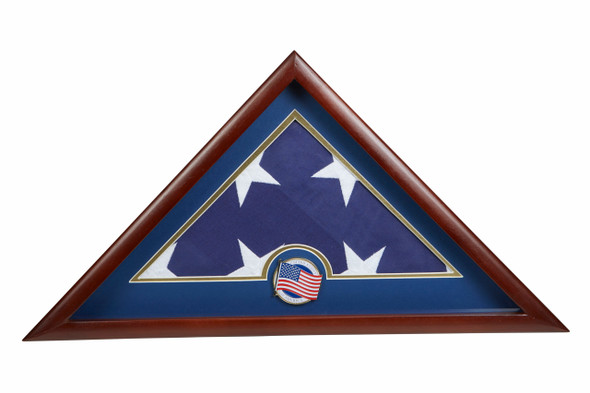 US Flag Display Case with US Flag Medallion