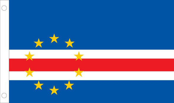 Cape Verde World Flags - Nylon & Polyester - 2' x 3' to 5' x 8'