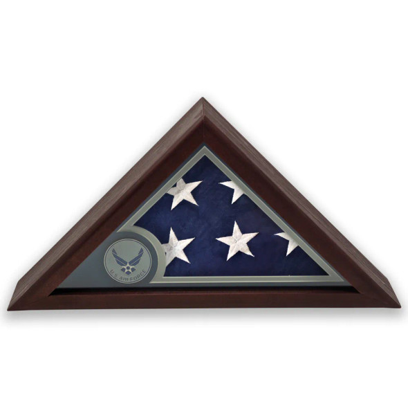 US Air Force Wings Display Case Complete with 3x5 American Flag