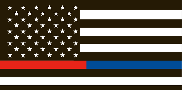 U.S. Police-Fire Remembrance - 3' x 5' - Embroidered Nylon