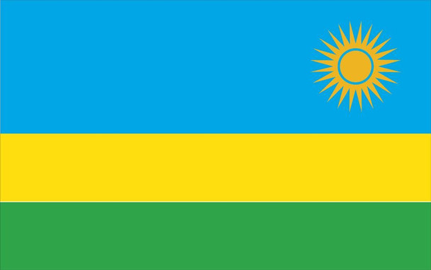 Rwanda World Flags - Nylon  - 2' x 3' to 5' x 8'