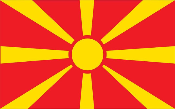 Macedonia World Flags - Nylon  - 2' x 3' to 5' x 8'