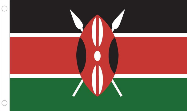 Kenya World Flags - Nylon  - 2' x 3' to 5' x 8'