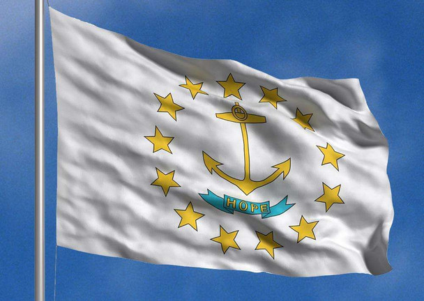Rhode Island State Flags - Nylon  - 2' x 3' to 5' x 8' Rhode Island State Flags - Nylon  - 2' x 3' to 5' x 8'