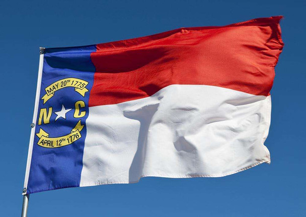 North Carolina State Flags - Nylon  - 2' x 3' to 5' x 8'