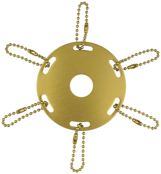 Metal Award Ribbon Flag Pole Ring Ornament - Gold Finish