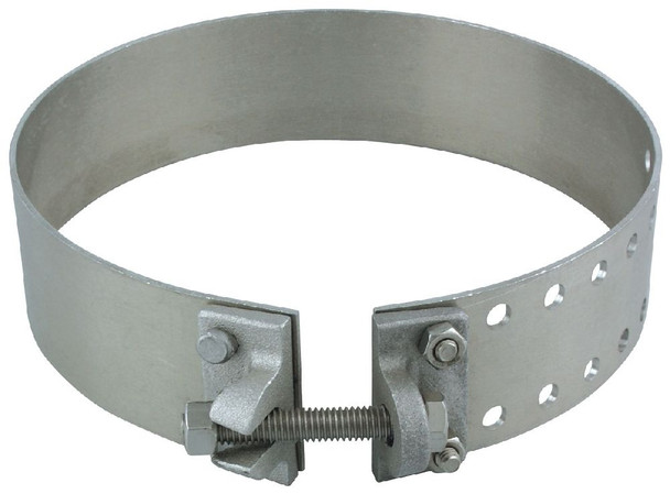 Strap Mount Aluminum Flag Pole Bracket - For 1" Pole Diamter - Silver