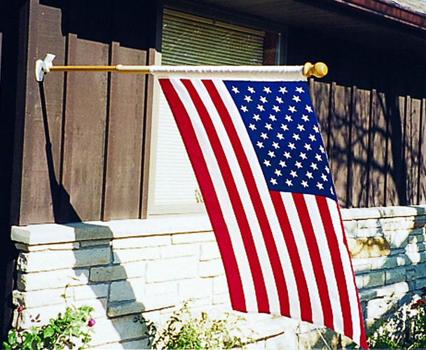 U.S. Flag - 2'6" x 4' Printed Cotton with Pole Hem