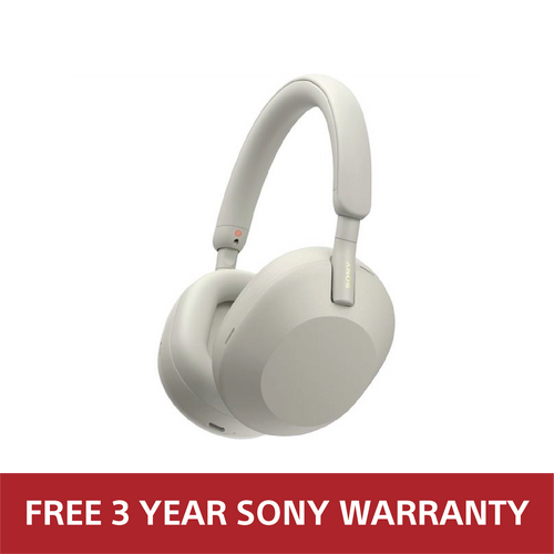 SONY WH-1000XM5 Wireless Bluetooth Noise-Cancelling Headphones - Silver
