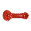 Full-Colored Glass Hand Pipe w/ Striped Inlay Accent