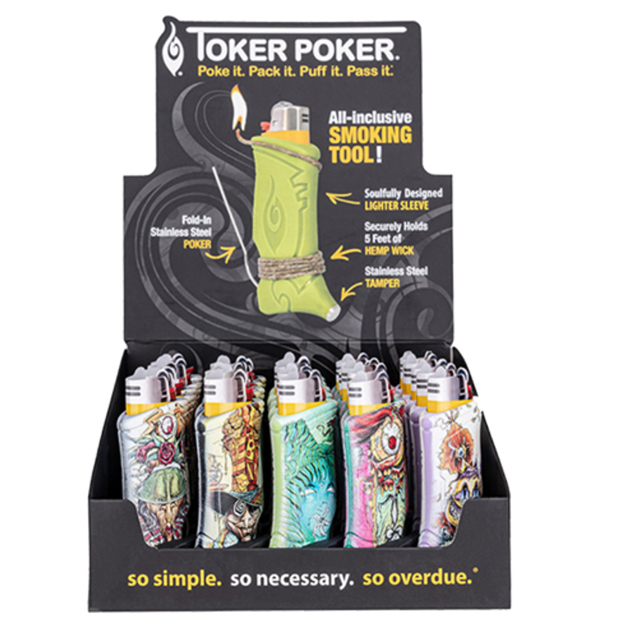 Toker Poker Lighter Multi Tool - Pipe Poker Tool - Purr Glass