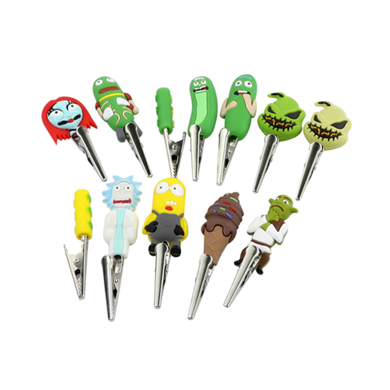  Character Silicone Tip Roach Smoke Clips (100 Count  Display) - Smoke Clips / Wholesale Smoke Clips