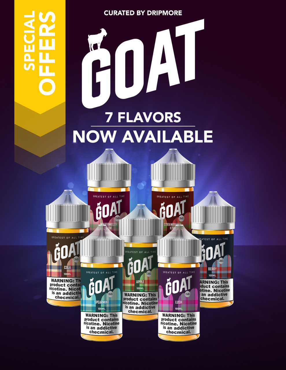 GOAT 30mL Salt Vape Juice at Wholesale Prices