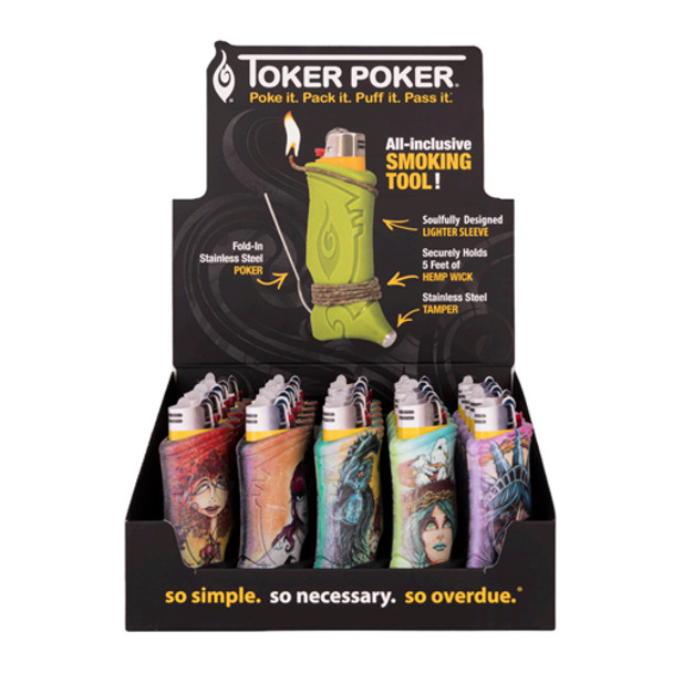 Toker Poker Lighter Multi-Tool Lady Liberty Series (25x Pack)