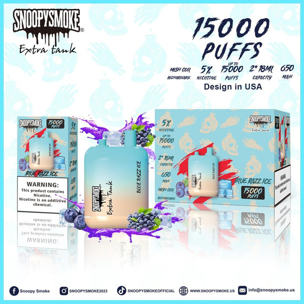 Snoopy Smoke Extra Tank 15000 Disposable Vape (5%, 15000 Puffs)