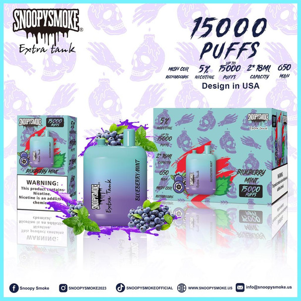 Snoopy Smoke Extra Tank 15000 Disposable Vape (5%, 15000 Puffs)