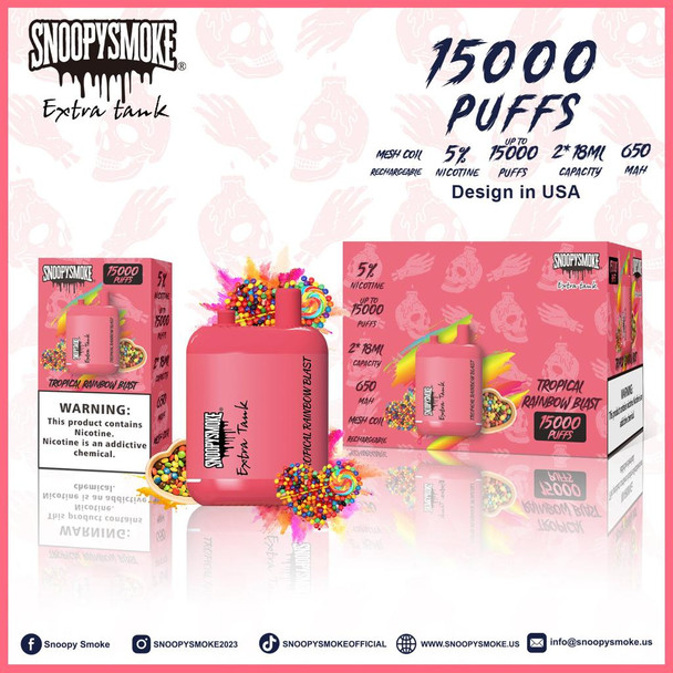 Snoopy Smoke Extra Tank 15000 Disposable Vape (5%, 15000 Puffs)