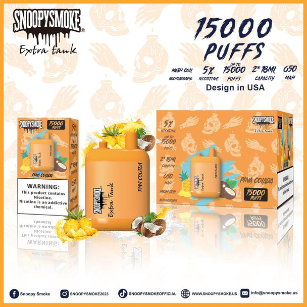 Snoopy Smoke Extra Tank 15000 Disposable Vape (5%, 15000 Puffs)