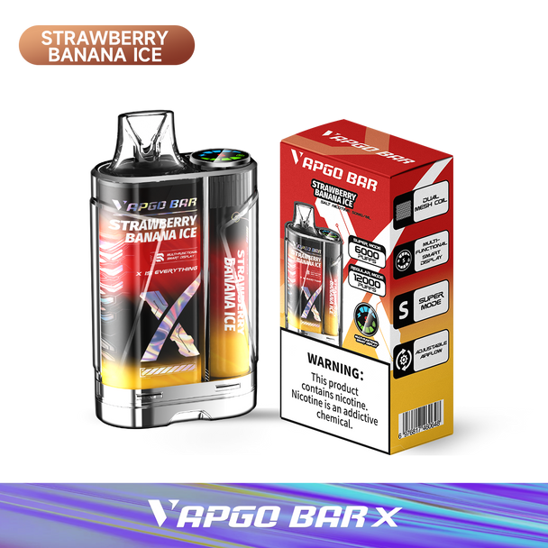 VAPGO BAR X 12000 Disposable Vape (5%, 12000 Puffs)