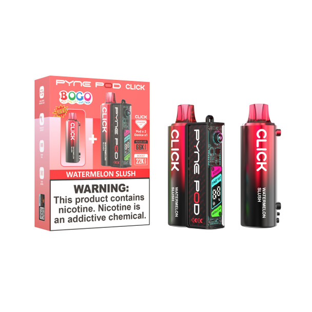 Pyne Pod Click 66K BOGO Disposable Kit ((5%, 66000 Puffs) - Pack of 5