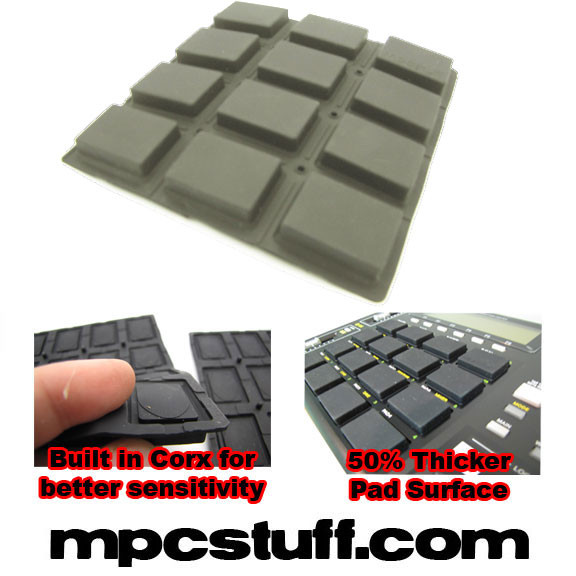 Akai MPC 500 / MPK Sensitive Thick Fat Pad Set ( Dark Grey