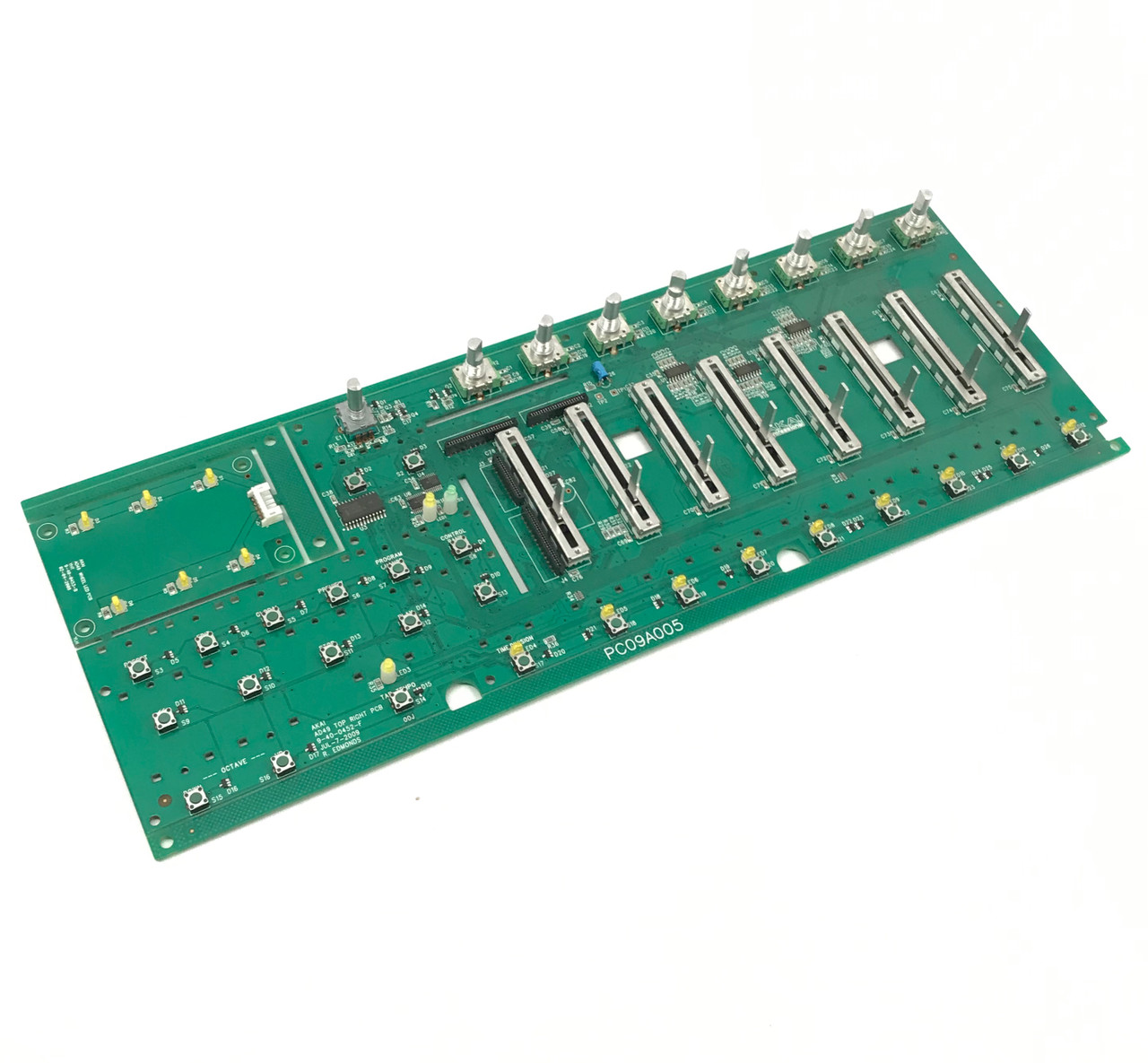 Right Hand Top PCB ASSY with switches and sliders - Akai MPK 61