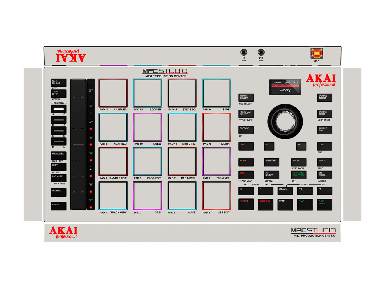 MPC Studio II Faceplate Casing Skin - Black / White / Red / Camo / Retro-  SK-MPCSTUDIO2-CLR