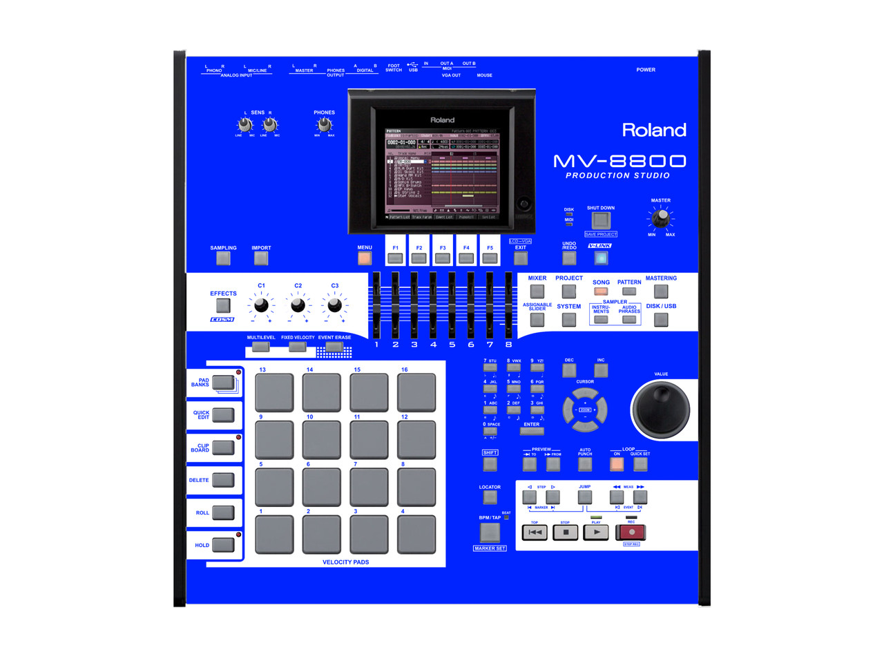 新作入荷限定SALE●動作品 ローランド MV-8800 デスクトップ サンプラー Roland カラーLCD シーケンサーセクション レコーディング オーディオ 音響機器 B69 サンプラー