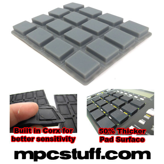 Akai MPC 1000 Extra Sensitive Thick Fat Pad Set ( Dark Grey )