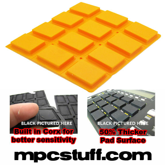 PH SENSITIVE POINT BOOSTER PAD サミュ AKINA Akai MPC 1000 / MPK Extra Sensitive Thick Fat Pad Set ( Yellow )
