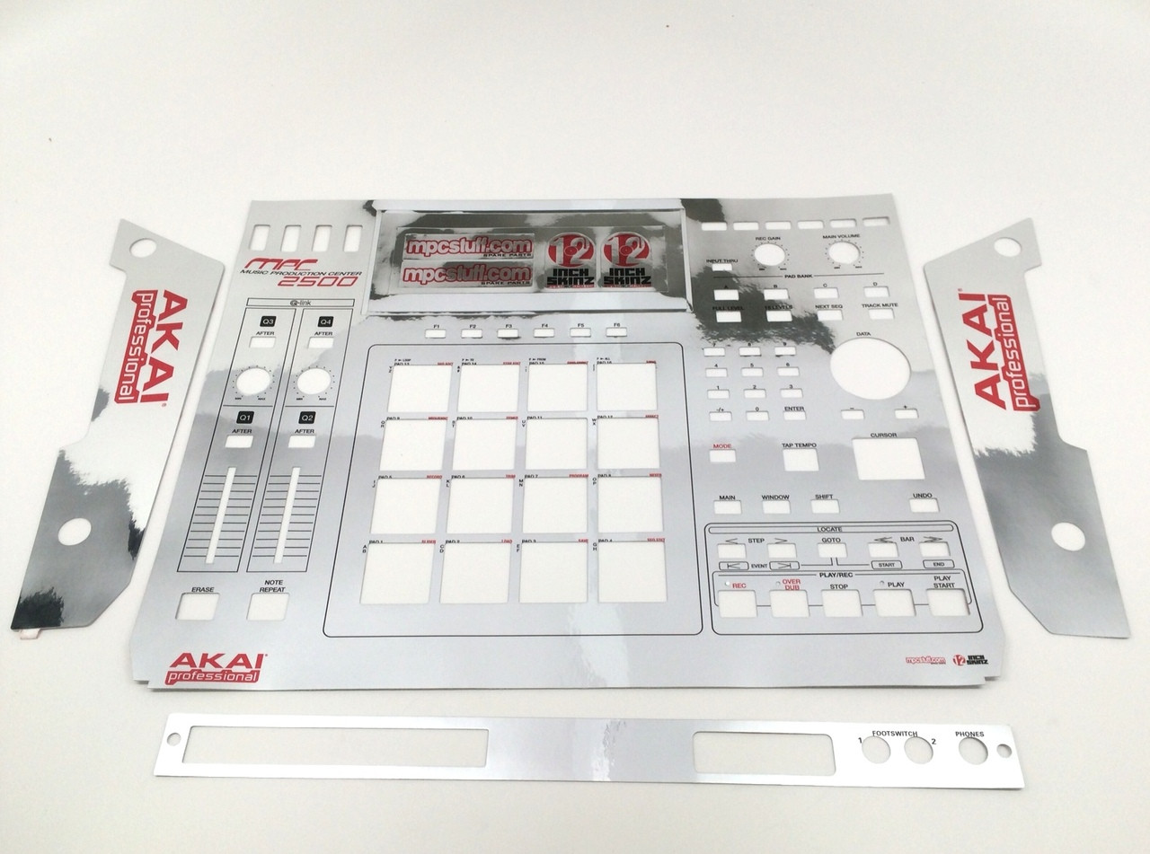 Akai MPC 2500 Color Faceplate Skin - Chrome or Brushed Silver ...