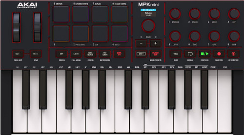 Akai MPK Mini IV USB-C MIDI Keyboard Controller, 25-Key