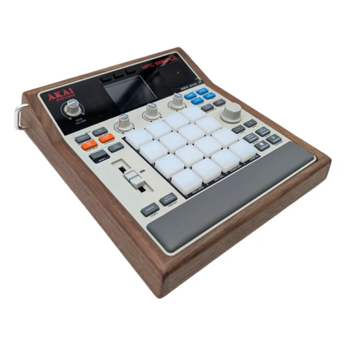 Akai MPC Sample - Black Walnut Wood Enclosure Set with Aluminum Handles