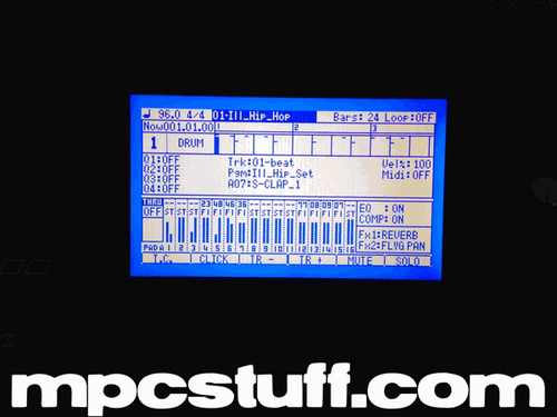 Akai MPC4000 LCD Blue on White display Plug & Play Easy Replacement -  Worldwide