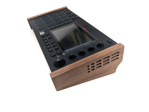 Wood Side Panel Tilt Stand - Akai MPC Live - Walnut Portable Table