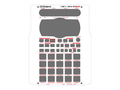 Roland SP-404 MKII Faceplate Casing Skin - Black / White / Red 