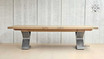 Maximize space with Quinn's stylishly extendable dining table, featuring a unique metal base.